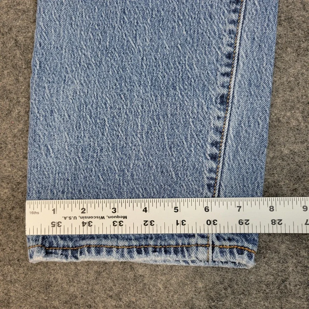 Levis Jeans Womens 32 Premium Boho Streetwear Grunge Ribcage Straight Ankle - Picture 9 of 11